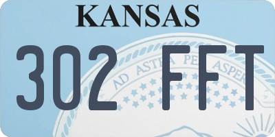 KS license plate 302FFT