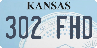 KS license plate 302FHD