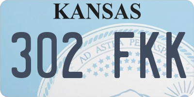KS license plate 302FKK