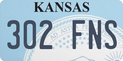 KS license plate 302FNS