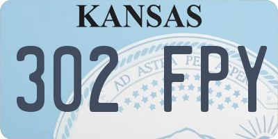 KS license plate 302FPY
