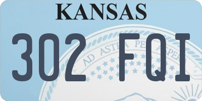 KS license plate 302FQI