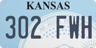 KS license plate 302FWH