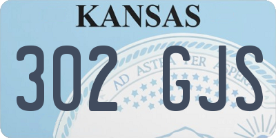 KS license plate 302GJS