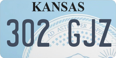 KS license plate 302GJZ