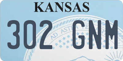 KS license plate 302GNM