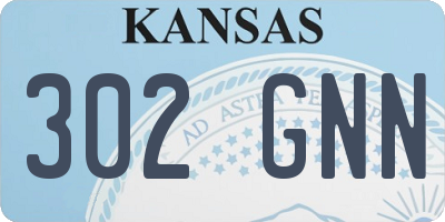 KS license plate 302GNN
