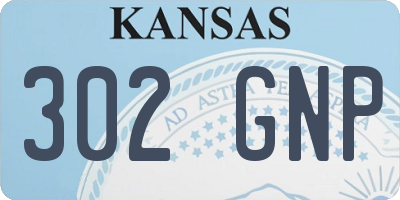 KS license plate 302GNP