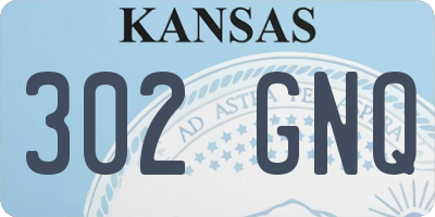 KS license plate 302GNQ