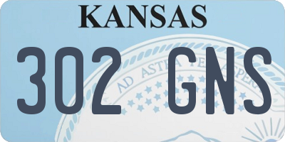 KS license plate 302GNS