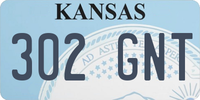 KS license plate 302GNT