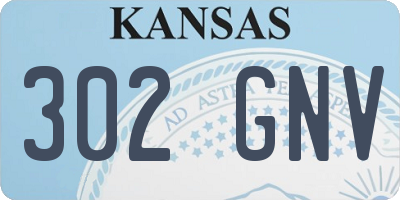 KS license plate 302GNV