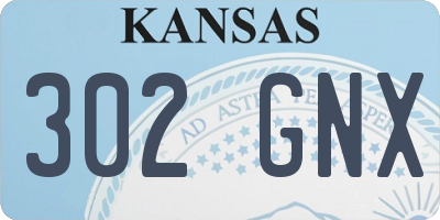 KS license plate 302GNX