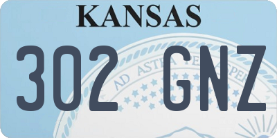 KS license plate 302GNZ