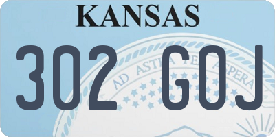 KS license plate 302GOJ