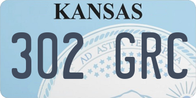 KS license plate 302GRC