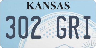 KS license plate 302GRI