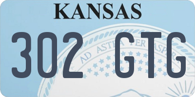 KS license plate 302GTG