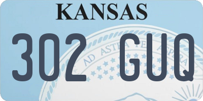 KS license plate 302GUQ