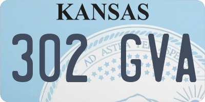 KS license plate 302GVA