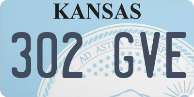 KS license plate 302GVE
