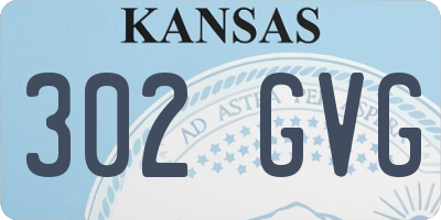 KS license plate 302GVG