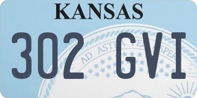 KS license plate 302GVI