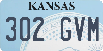 KS license plate 302GVM