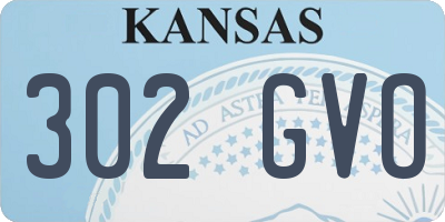 KS license plate 302GVO