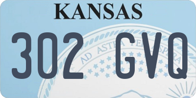 KS license plate 302GVQ