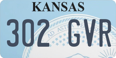 KS license plate 302GVR
