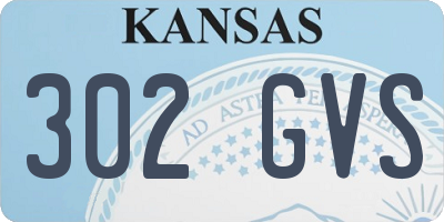 KS license plate 302GVS
