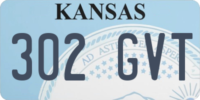 KS license plate 302GVT