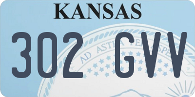 KS license plate 302GVV
