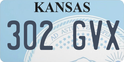 KS license plate 302GVX
