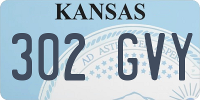 KS license plate 302GVY