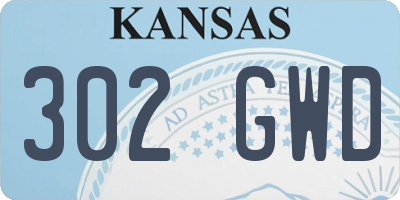 KS license plate 302GWD