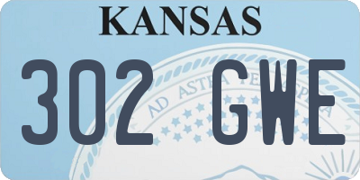 KS license plate 302GWE