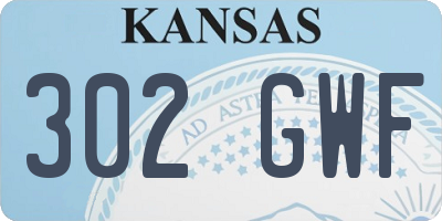 KS license plate 302GWF