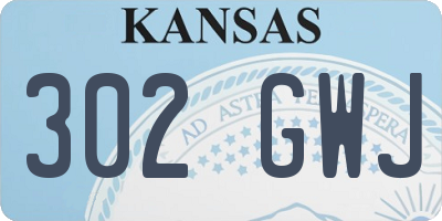 KS license plate 302GWJ