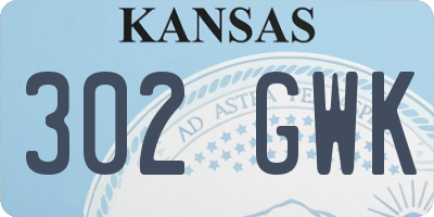 KS license plate 302GWK