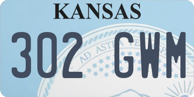 KS license plate 302GWM