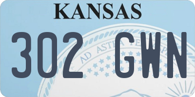KS license plate 302GWN