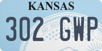 KS license plate 302GWP