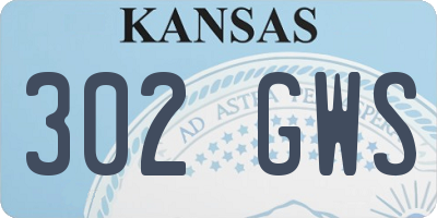 KS license plate 302GWS