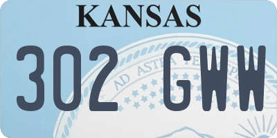 KS license plate 302GWW