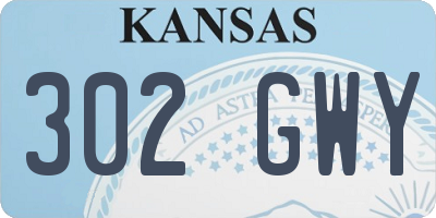 KS license plate 302GWY