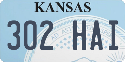 KS license plate 302HAI
