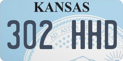 KS license plate 302HHD