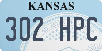 KS license plate 302HPC